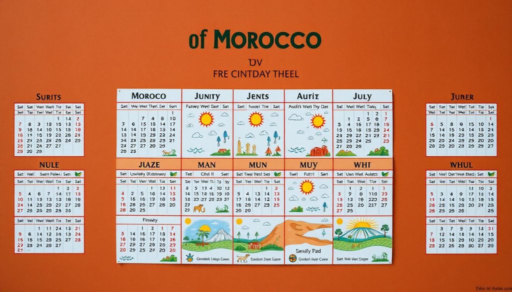 Morocco Monthly Weather Calendar